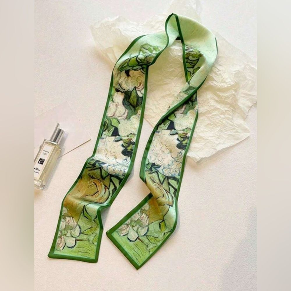 Floral Green Scarf #1821